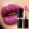 Diamond Shimmering Lipstick Set,High Pigmented Glitter Metallic Lipstick Glitter Lipgloss Lips Makeup Cosmetics Sexy Make Up