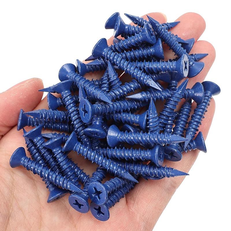 Concrete Cross Flat Head Screws Carbon Steel Self Drilling Screws High-Strength Self Tapping Screw Kit Woodworking Fasteners Set
