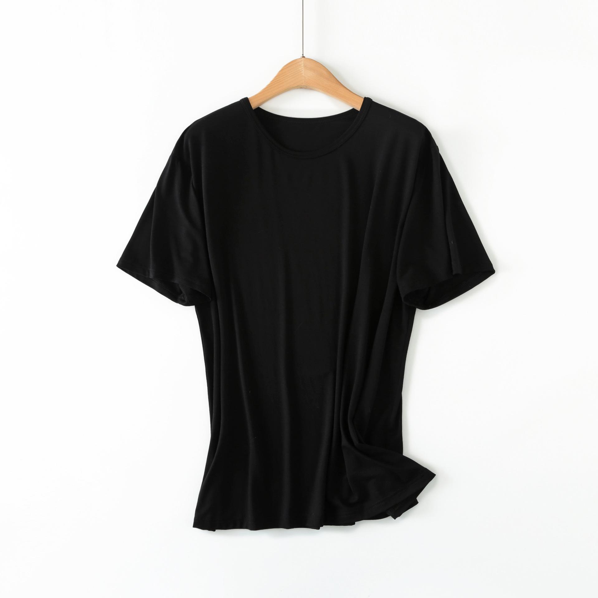 

Мужская повседневная модальная пижама - С коротким рукавом, Свободного кроя, С круглым вырезом, Большого размера, Легкий летний домашний топ Large