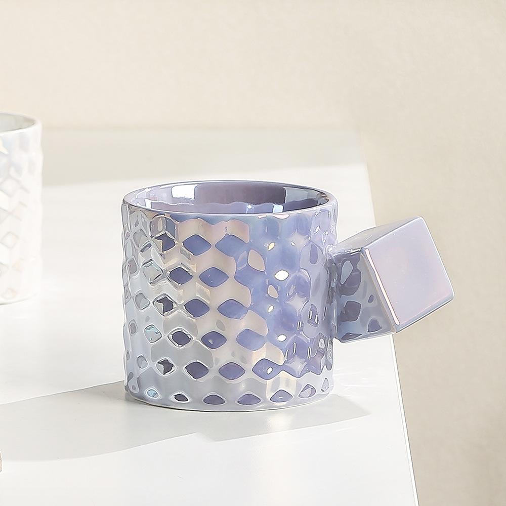 

Ветер Красочный Жемчужный Керамический Стакан Кружка Одинарный Стакан для Воды Бытовой Стакан для Завтрака Молока Праздничный Сувенир 301-400ml