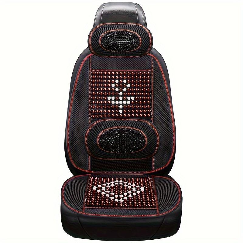 Cool Wooden Beads In Summer, Non-slip, Breathable and Comfortable Touch, Universal Front Seat Cushion for Automobile SUV, Portable Seat Cover