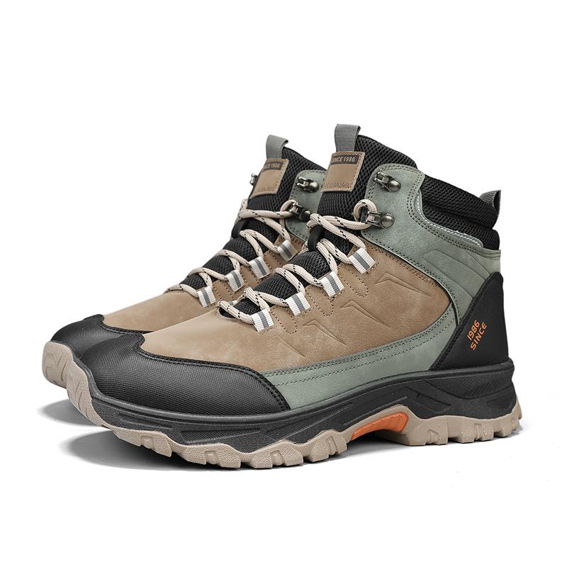 

Модные высокие рабочие ботинки Мужская обувь Ретро Классическая Толстая подошва Осенне-зимняя Износостойкая Обувь для походов Удобная Спортивная обувь 44 хаки