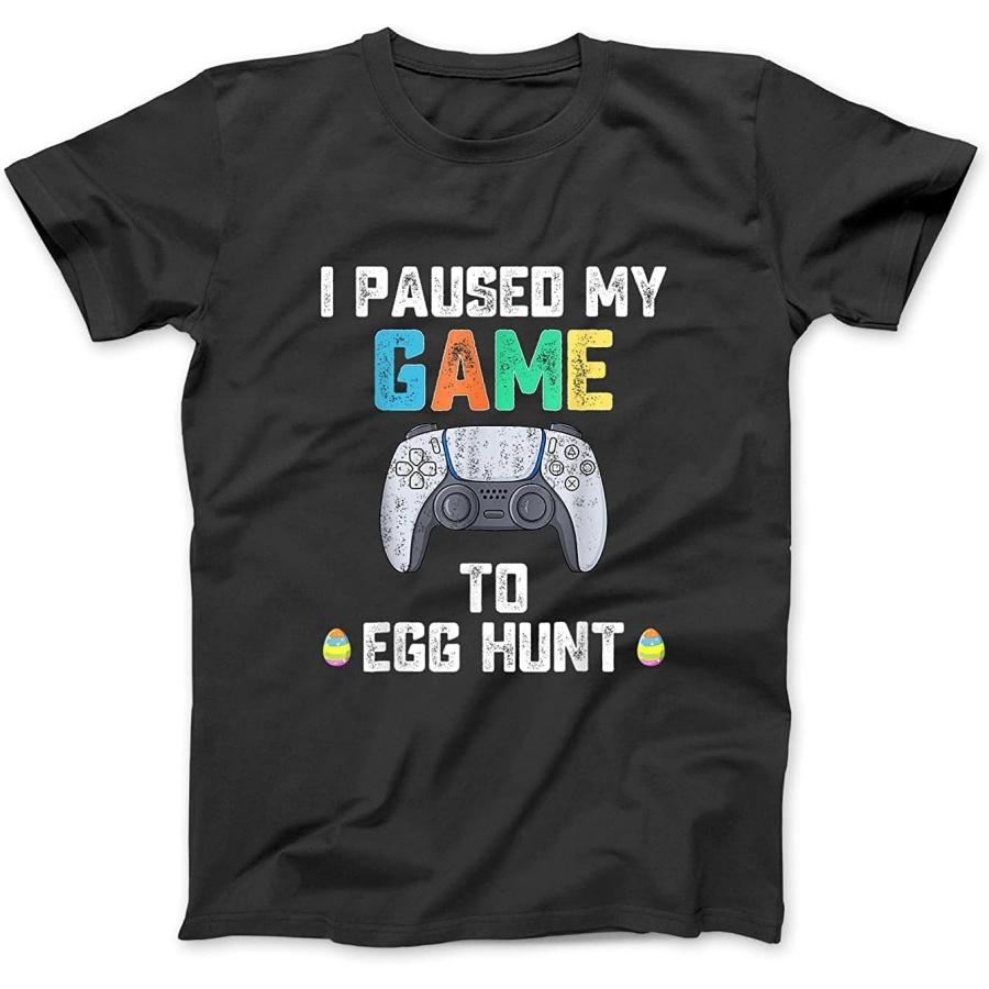 

I Paused My Game to Egg Hunt Easter Funny Gamer Boys Kids T- T-Shirt TRU Mens Womens Longsleeve Hoodie Tank Top Sweatshirt Black XXXXXL чорний