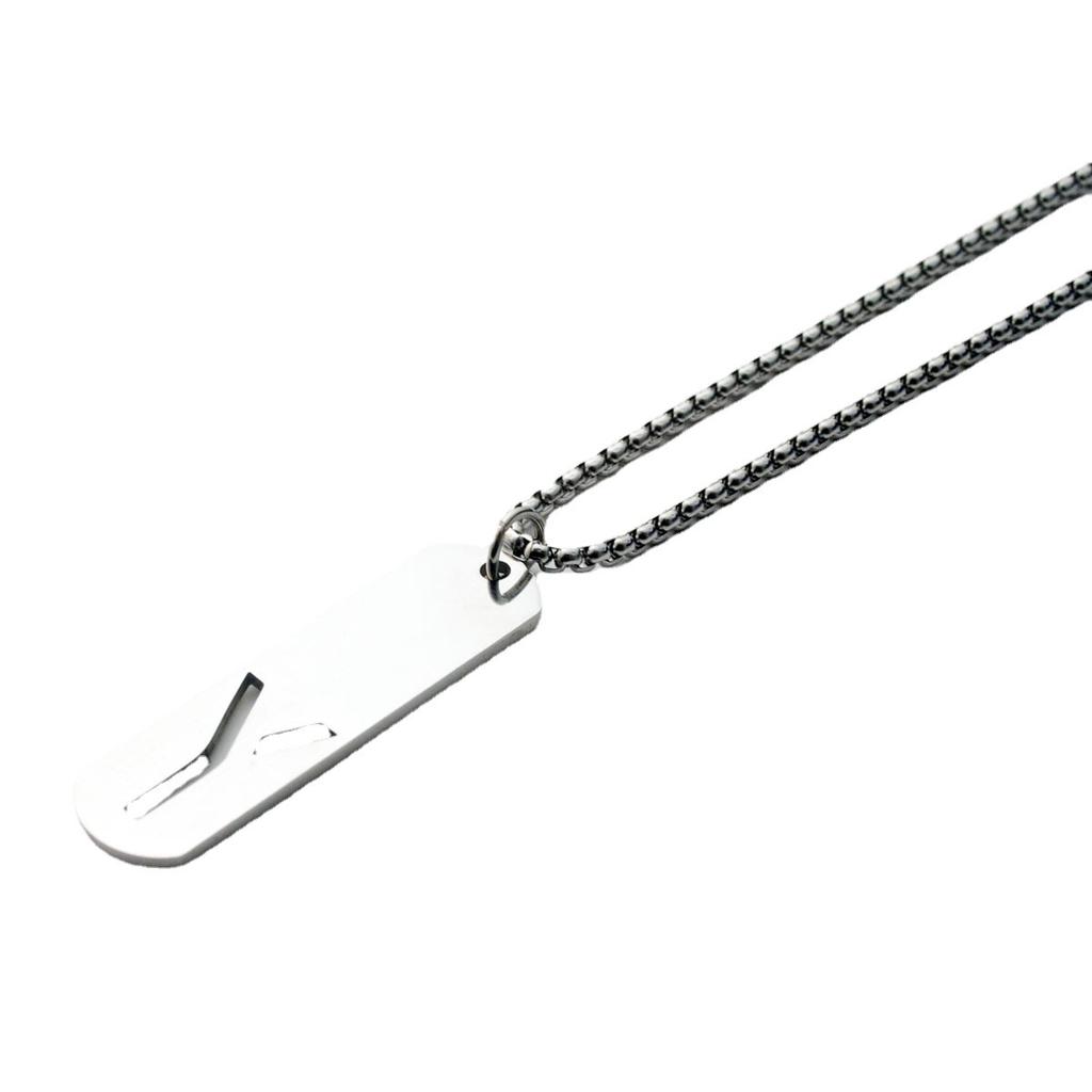 Titanium Steel English Letter Pendant Stainless Steel Unisex Versatile Fashion Accessories Couple Jewelry Necklace