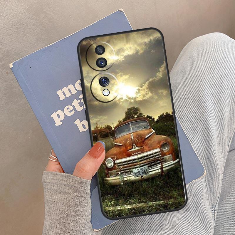 Old Retro Tractors Car Case For Honor Magic 5 6 7 8 Pro Cover For Honor 200 400 Lite 50 70 90 X8a X8b X9a X9b X9c