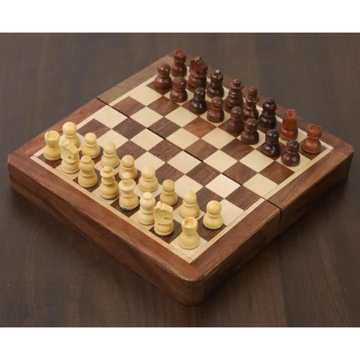 @RoyalChessMall-Golden Rosewood Wooden Inlaid Magnetic Chess UKS6-80%OFF