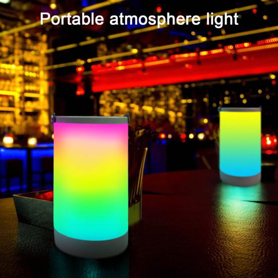 AMZ LED Night Lamp Brightness Adjustable Memory Function Fingertip Control Symphony Mode Rechargeable RGB Color Change Night Light Hanging Lantern