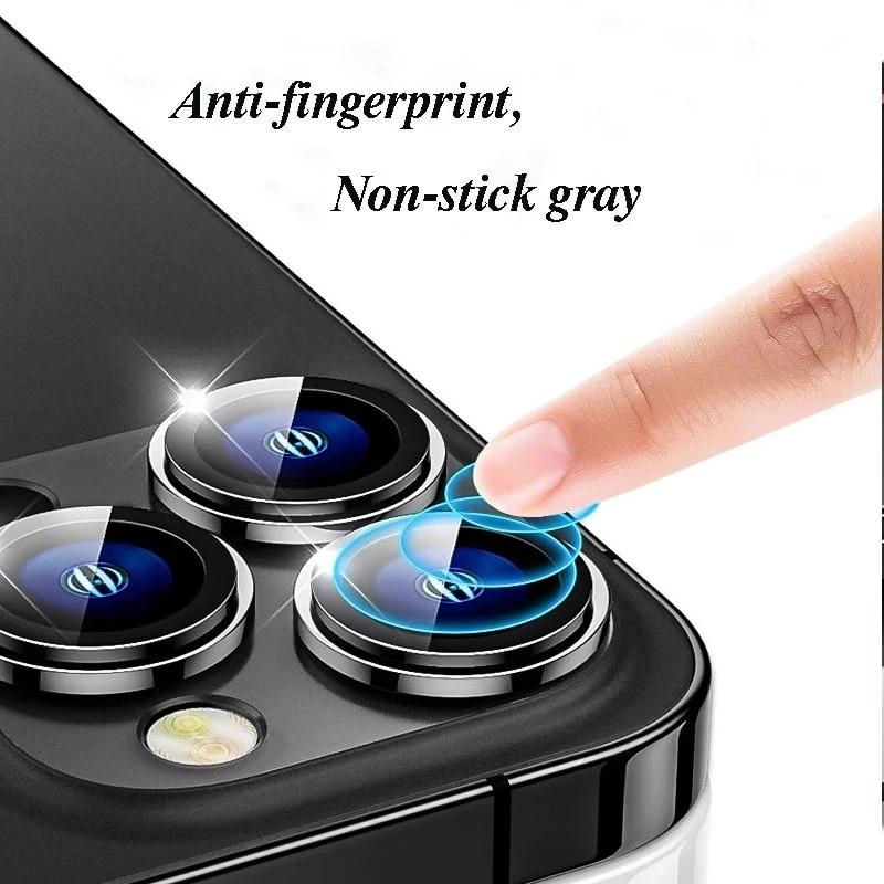 Luxury Camera Lens Protector for IPhone 15 Pro Max Metal Ring Protective Glass for IPhone 11 12 13 14 Pro Max Mini Camera Lens Glass