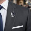 Zinc Zinc Alloy Rhinestone Sailboat Brooch Boat Badge Suit Lapel Pin Suit Collar Pin  Jewelry Accessories