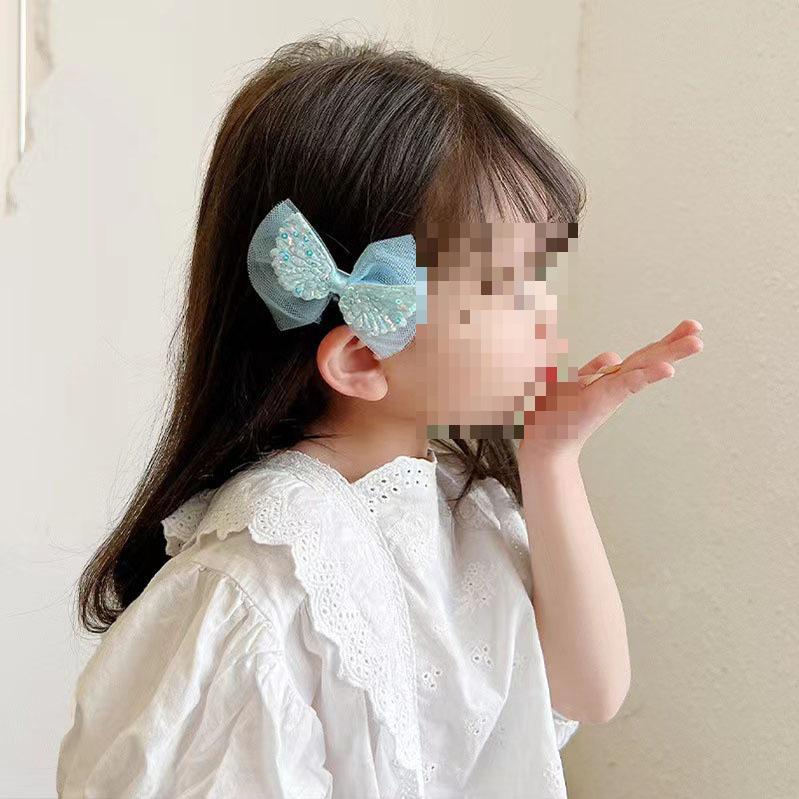 Flower Bow Mesh Hair Clip for Baby Girls