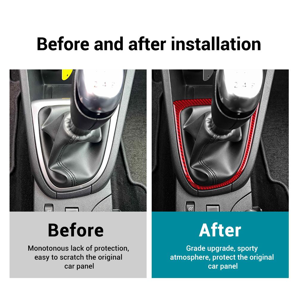 Car Styling Gearshift Frame Carbon Fiber Decoration Sticker Trim For Renault Clio 2013-2018 Decorative Trim Strips Interior Part