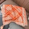 Autumn New Versatile Maillard Plaid Jacquard Scarf Women's Fashion Warm and Cold Scarf with Decorative Shawl
