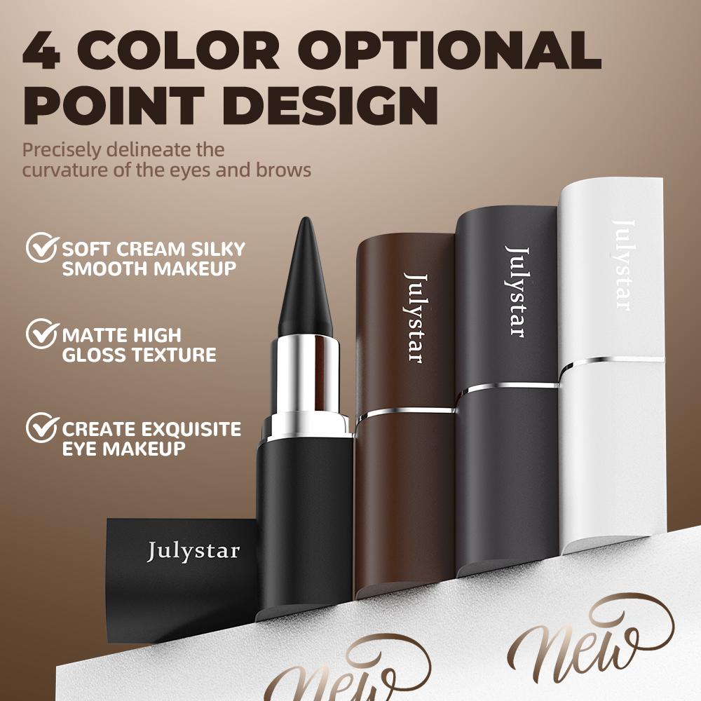Four Color  Eyeliner Julystar Waterproof  - Darkest Black