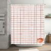 Soft Coral Striped Shower Curtain Pink Bath Decor Watercolor Stripe Waterproof Liner Home Bathroom Drape For On