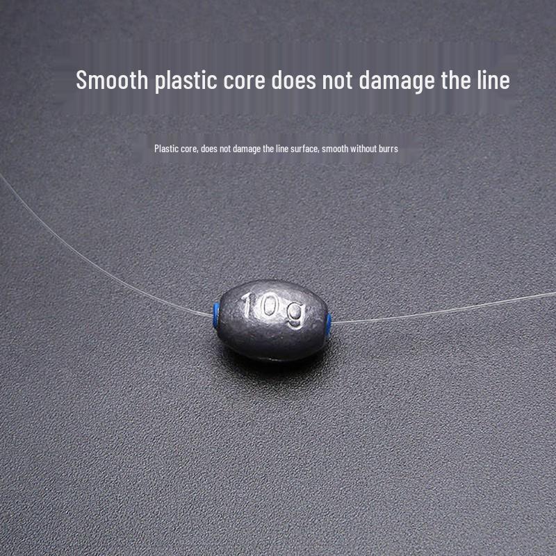 Olive-Shaped Through-Hole Sinker with Fishing Hook for Carp & Bighead