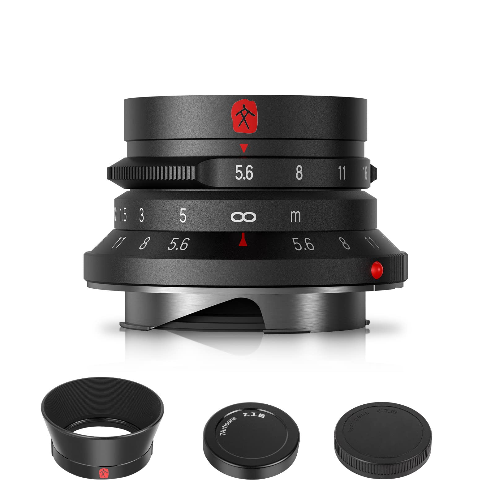 

7artisans 28mm Wide Angle Lens Compatible with Leica M Mount Camera M8 M9p M10 M7 M240 M M10R F5.6 M-M M-P M-A M-D M-P240 Typ-262