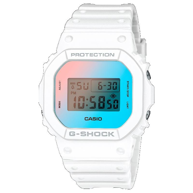 Casio G-SHOCK Men s Resin 200M Water Resistant Shock Resistant Alarm Quartz Watch DW-5600TL-7 белый
