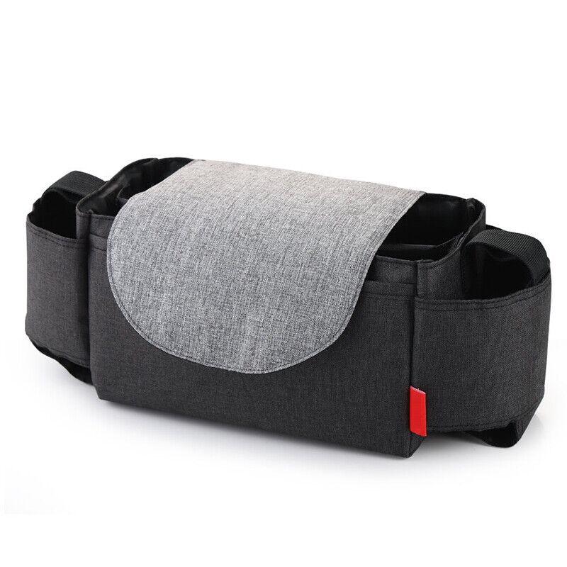 Baby Organiser Pram Mummy Bag Storage Buggy Stroller Pushchair Bottle Cup Holder