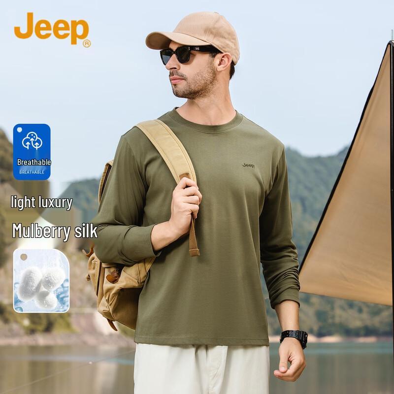 JEEP Men s Long Sleeve Round Neck T-Shirt 3XL