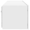 Wall Mounted TV Cabinet with RGB LED Lights White 100 x 35 x 31 cm