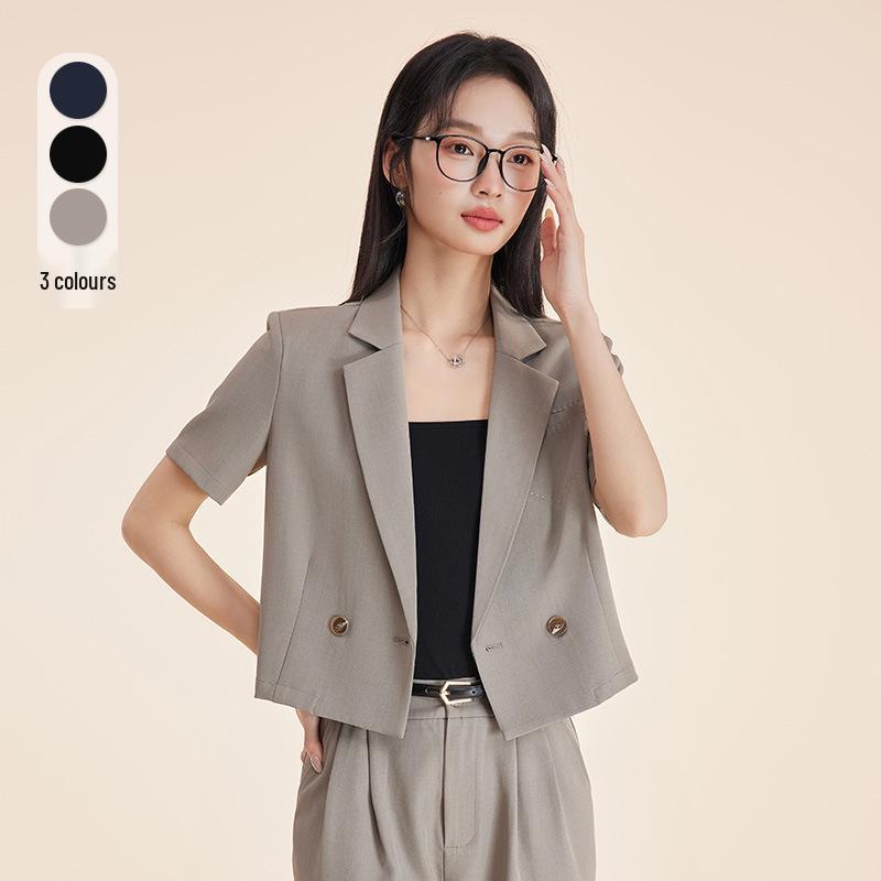 Women's 2025 Thin Short Sleeve Blazer Suit - Summer High-End Professional Wear