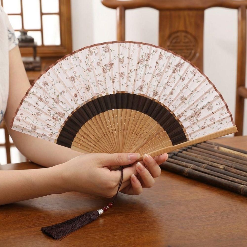 Classical Folding Fan Vintage Dance Fan Costume Accessory Bamboo Fan  Summer