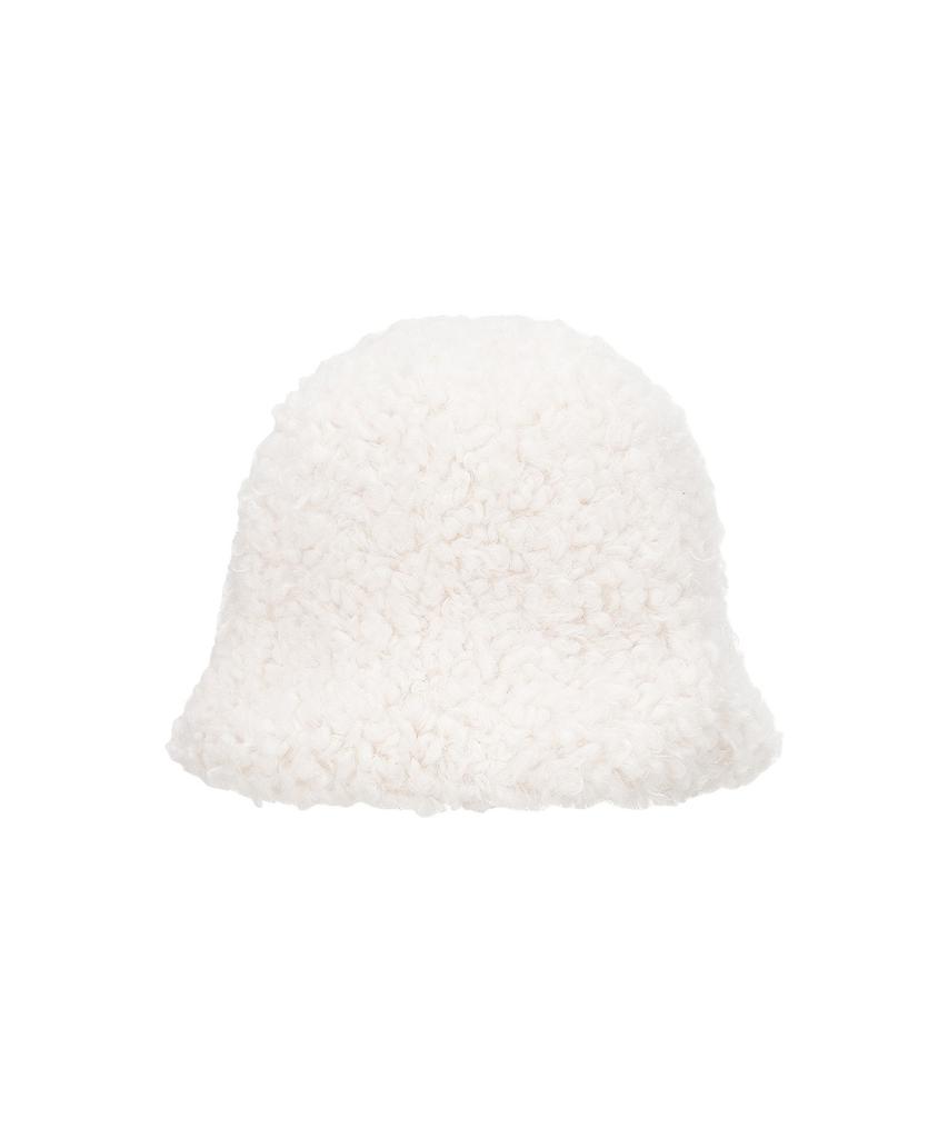 Bajal Va Square Long Label Fleece Tulip Hat Cream