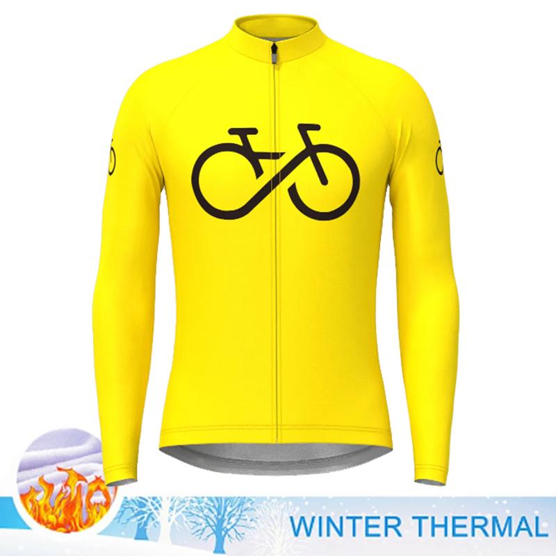 Bicycle Wear 2025 Winter Warm Jacket Men Cycling Clothes Thermal Fleece Long Sleeve Shirts Maillot Ciclismo Mountain Bike Clothing