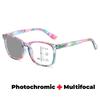 Photochromic Multifocal Reading Glasses for Women Anti Blue Light Far Sight Eyeglasses Ultra Light Spring Leg Presbyopia Glasses