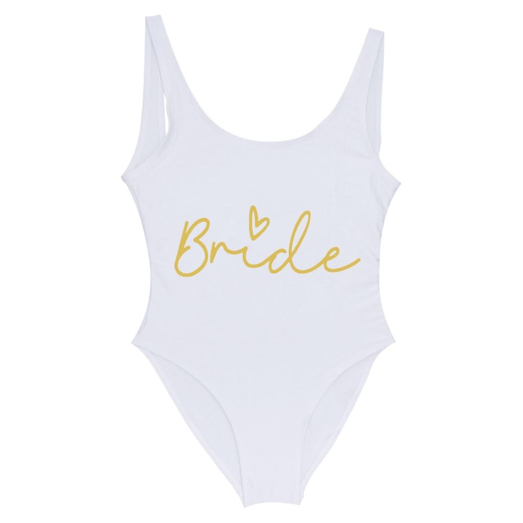 Women's Swimwear Team Bikini Bride Bachelorette Party Bachelorette Party Swimsuit Swimwear Swimwear Cotton Women Bikini Sea