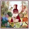Little Red Riding Hood Costume Kids Vintage Dress Fairy Tale Halloween Role Play Outfit