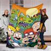 1pc Rugrats in paris1 Theme Blanket - Digital Print, Polyester, Cozy for All Seasons, Perfect for Outdoor, Camping, and Travel