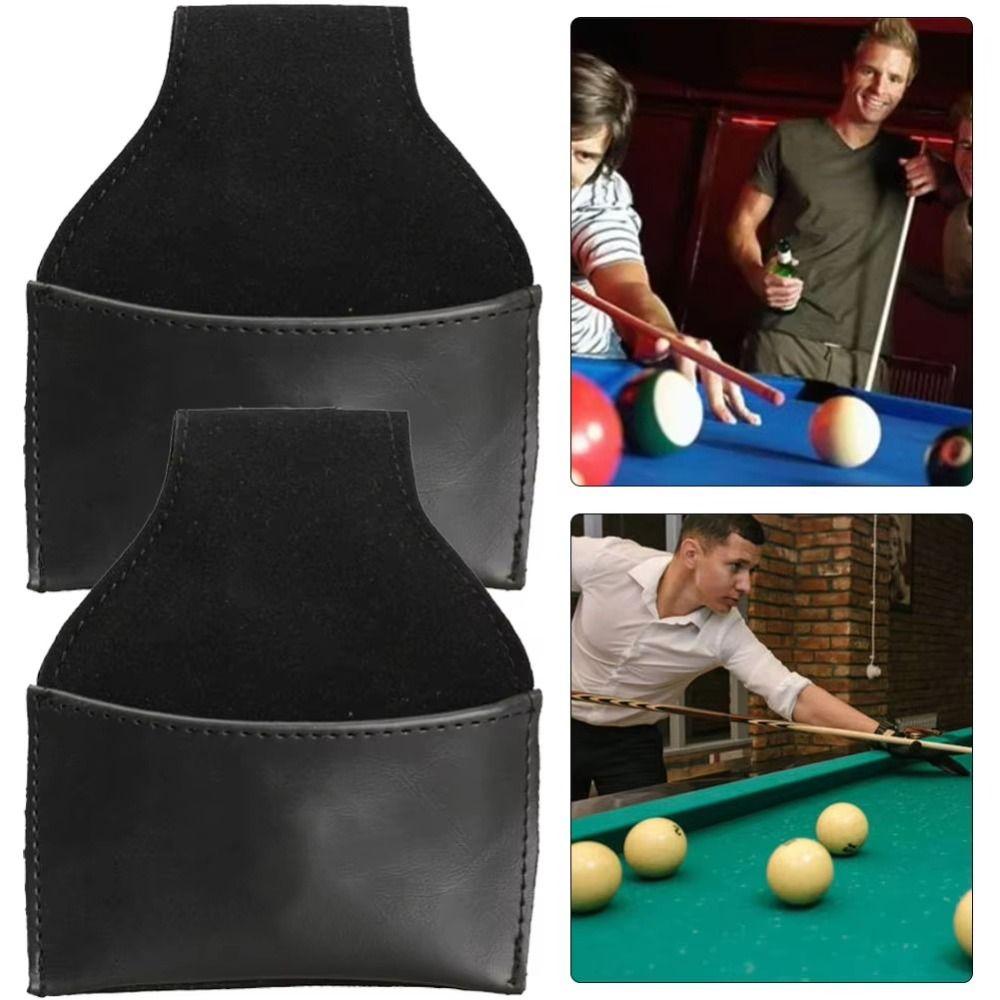 Waist Hanging Billiard Chalk Bag PU Pouch Snooker Chalk Holder Entertainment