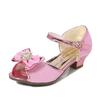 Girls Princess Sandals Summer Open-toe Elegant Children High Heels Fashion Sequins Crown Kids Causal Glitter Wedding Dress Shoes