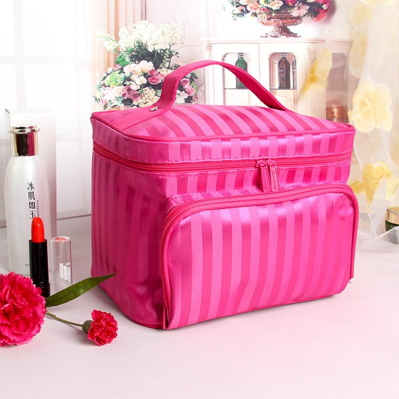 Foldable Travel Makeup Bag With Versatile Storage For Cosmetics And Toiletry Items