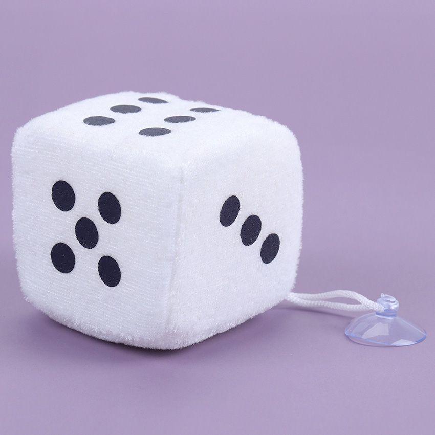 Plush Dice Party Pendant Soft Fluffy Car Decoration