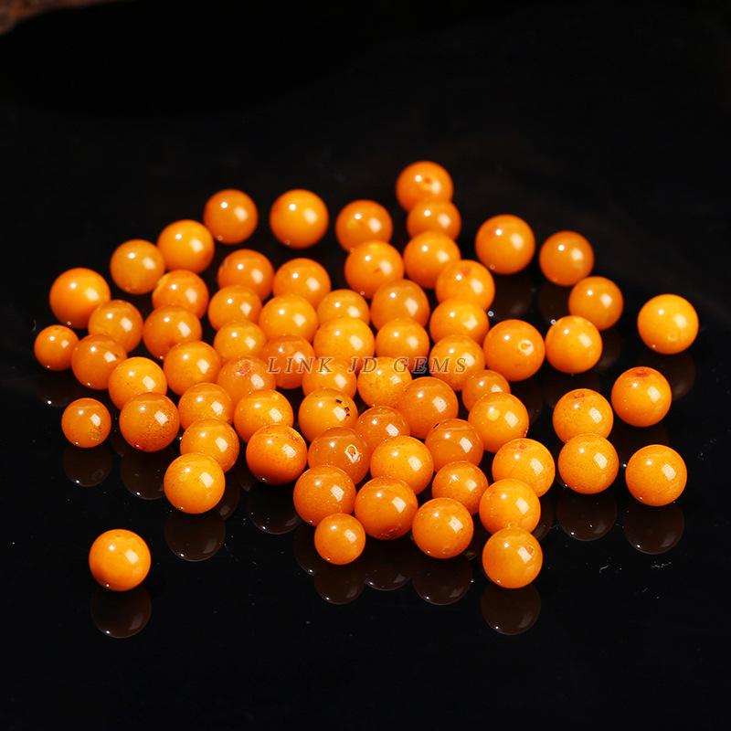 

Цзинде Натуральный Желтый Янтарь Круглые Бусины для DIY Браслета Ювелирные Аксессуары 7.5-8mm