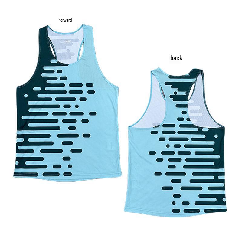 Men's Track and Field Quick-Dry Racerback Vest - Ideal for Training, Running, and Competitions, Available In Long/Short Distance Styles.