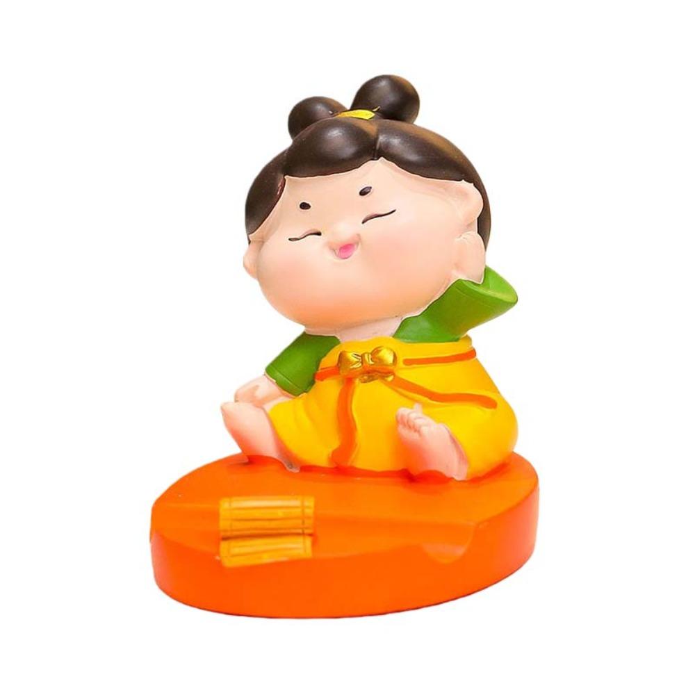 

Resin Tang Dynasty Lady Figurines Chinese New Year Style Mobile Phone Stand Spring Festival StyleB