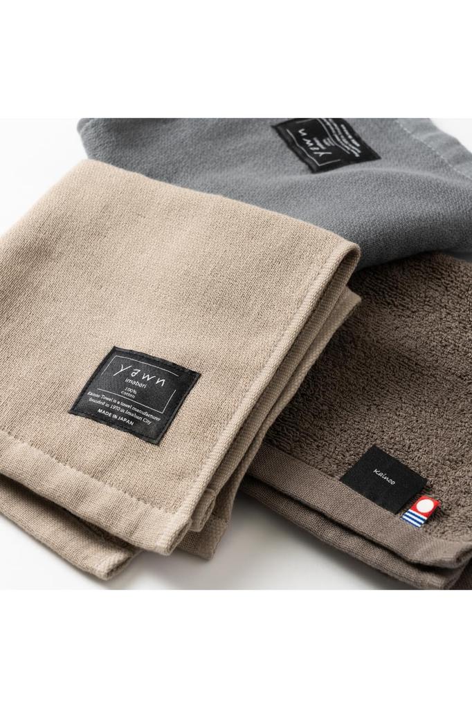 Imabari Towel, Premium San Joaquin Cotton Hand Towel Set of 6, with Tags, 6 Colors, Gauze Front, Terry Cloth Back, Yawn Design. A slightly luxurious,