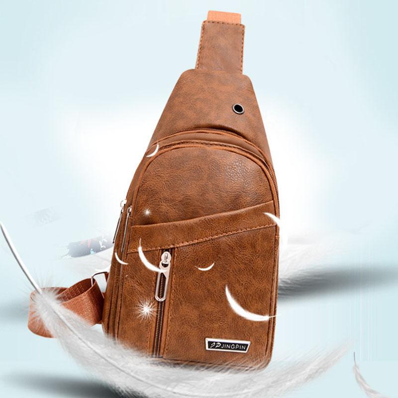 Fashion sports crossbody shoulder bag, large capacity men's chest bag, crossbody bag, small backpack