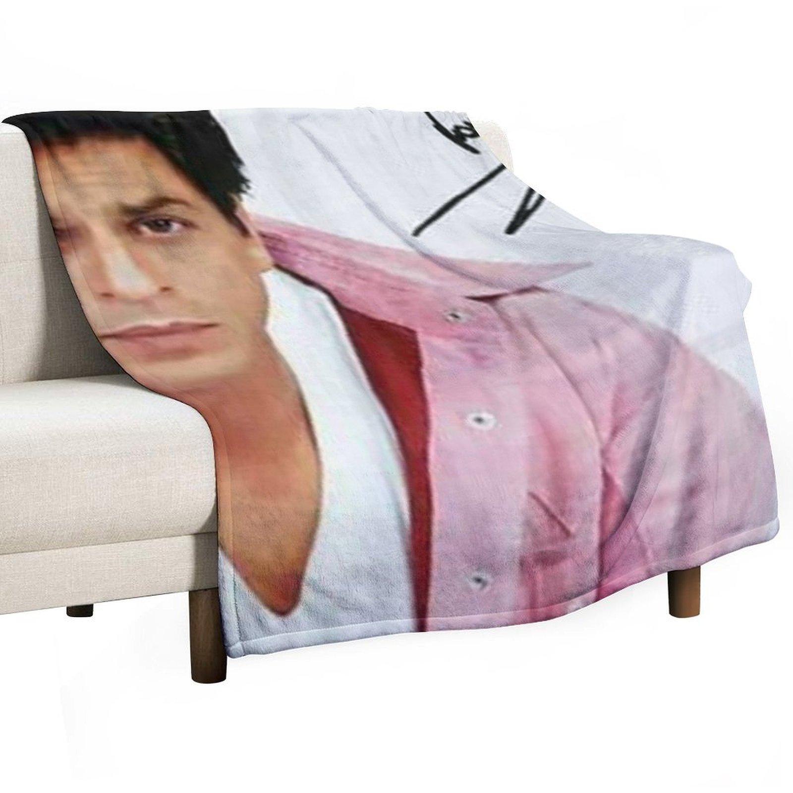 

shahrukh khan Throw Blanket Soft Plush Plaid For Baby manga Bed Fashionable Blankets 30x40in