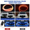 Universal 12V LED Scan Starting Car Hood Decorative Lamp Car Daytime Running Light DRL Dynamic Auto Tuning Headlight Strip