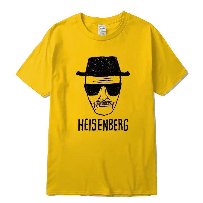 Men Fashion Casual Top Quality Short Sleeve 100 Cotton Loose Heisenberg PrintedTshirt Casual Mens Tshirt Cool Summer Men Tops