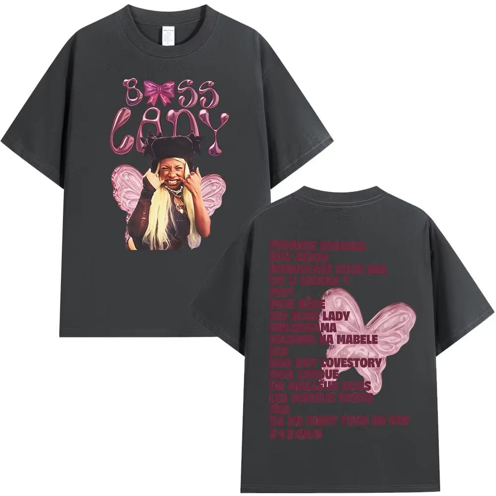 

Rapper Theodora BOSS Lady album graphics 100Cotton music Tshirt Men 2026 New Summer Hip hop unisex Short sleeve shirt fan gifts 2XL