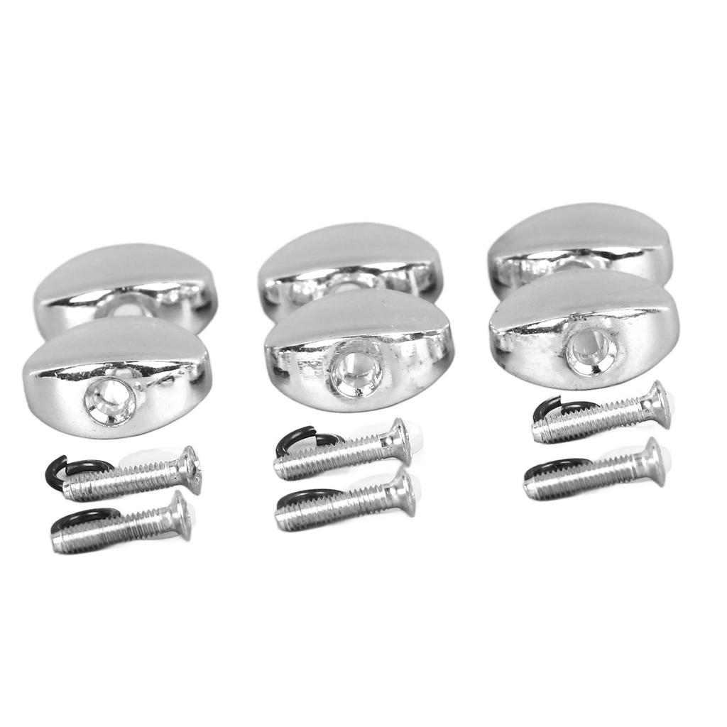 6Pcs Guitar Tuning Peg Buttons Metal Easy to Install Tuner Knobs Replacement for Acoustic Electric Guitar