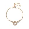 316L Edelstahl Zirkon Ring Verstellbares Kettenglied Armband Für Damen Modeschmuck Geschenk Herausziehbares Anhänger Design