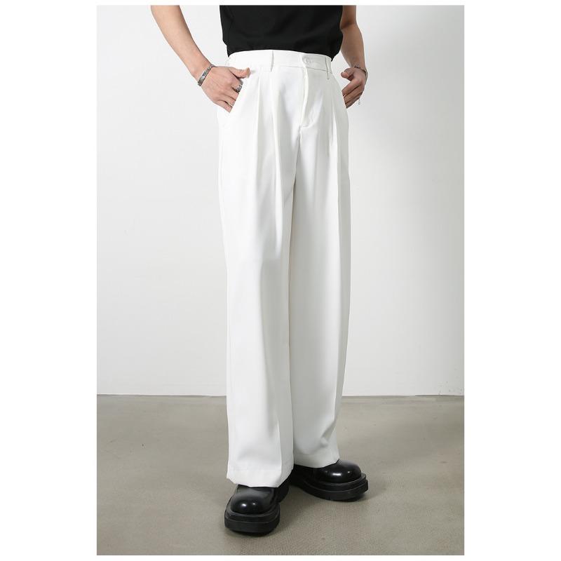 Long Trousers Versatile Men's Four Colors Suit Pants Men's Drape Suit Pants Straight Loose Wide-legged Pants Hundred Casual Pants Pants