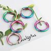 10pcs Stainless Steel Hoop Earrings 2.0mm 2.5mm  Ear Ring for Men Women Gold Color Black Colorful Round Circle Earring Wholesale