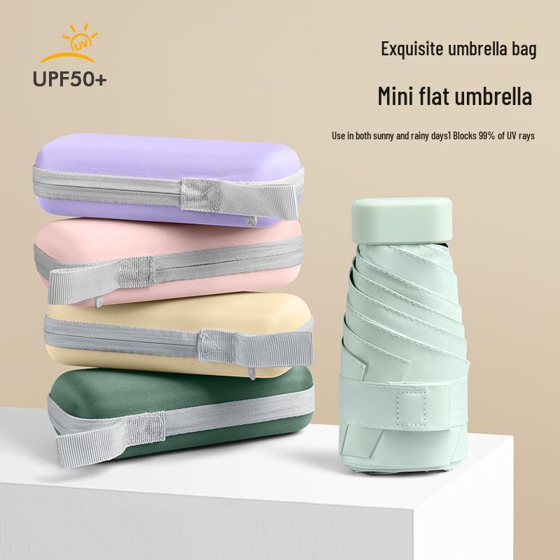 Compact Dual-Use UPF Anti-UV Magic Strap Card Umbrella